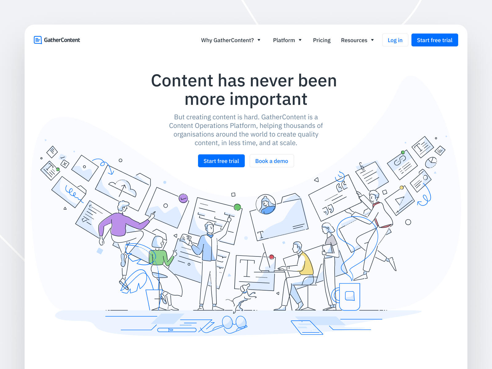 GatherContent homepage